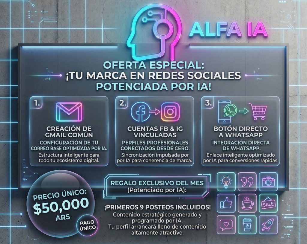 pack creacion de cuentas